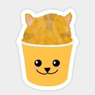 Hawaiian shaved ice kitty Sticker